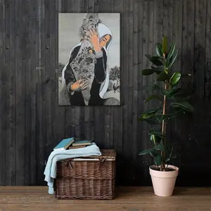 Palestine Map Poster, Palestinian Woman Drawing, Free Palestine Painting, Arabic Wall Art Home Decor, Palestinian Woman Mothers Day Gift