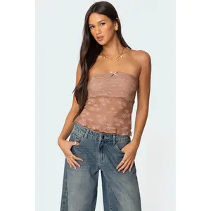 Ballet Sheer Lace Tube Top Ballet Sheer Lace Tube Top