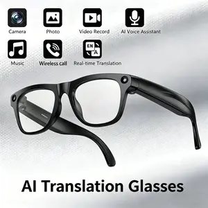Multi-Functional Smart Wearable Glasses, First Person View, WiFi Image Transfer, Ai Object Recognition, Bluetooth-compatible Noise Reduction, Magnetic Fast Charging