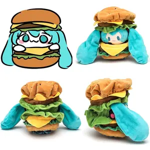 Hatsune Miku Kawaii Q Version Figure Hamburg Doll Clothes Anime Peripheral Bag Pendant Toy Soft Ornament Toys Gifts