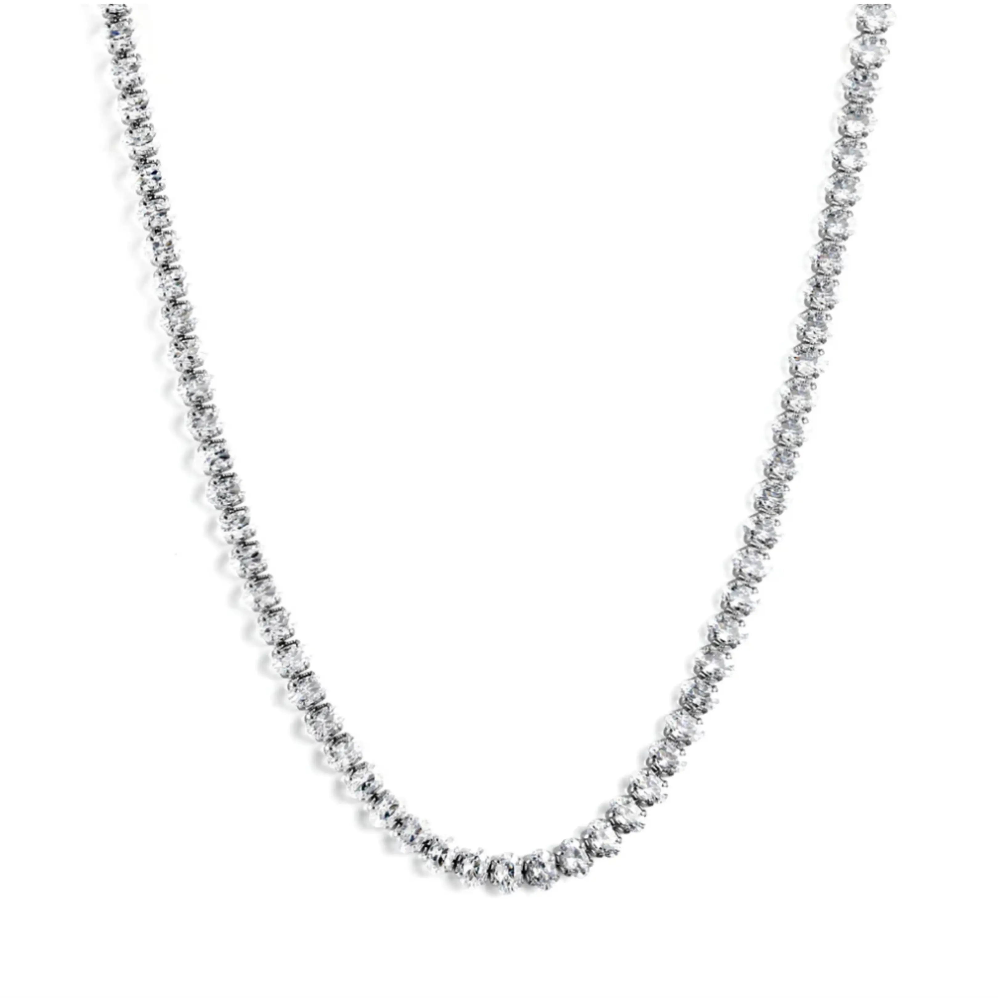 Statement Gold White Diamond Necklace