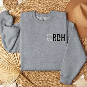Personalized Dental Hygienist Sweater, Custom RDH/CDA/DMD Crewneck with Tooth & Name, Unisex Dentist Apparel