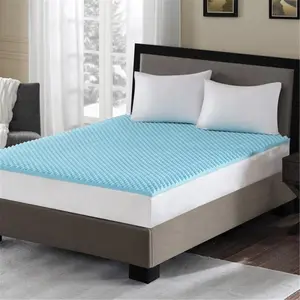 Flexapedic by Sleep Philosophy BASI16-0382 1.5 in. Cooling 40D Gel Memory Foam Topper, Blue - Alleviates Pressure Points