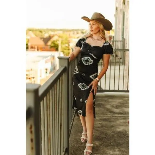 Black Aztec Dress
