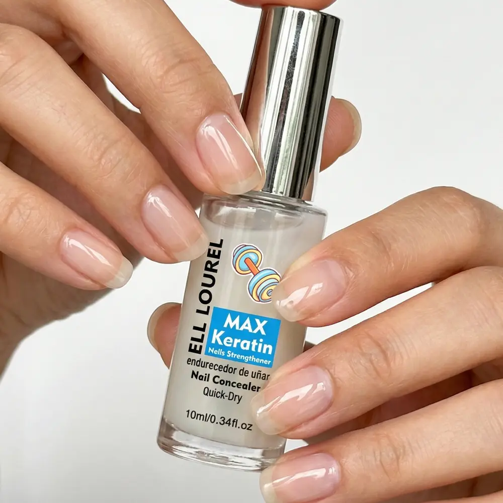 ELL LOUREL Strengthens Keratin Nail Hardener, No-Bake Natural Drying, Brightens Nail Shine, Makes Nails Stronger, Suitable for All Kinds of Holiday Gifts