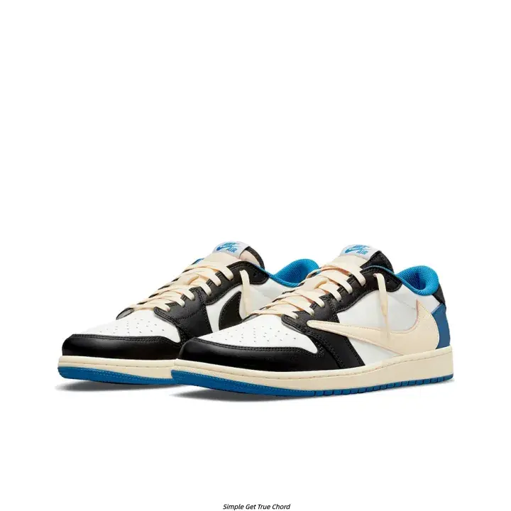 Men's Retro Street-Style Low-Top Casual Sneakers, Multi-Color Leather Upper, Contrasting Side Graphic, Perforated Toe Box, Vintage Cream Midsole, Blue Outsole, Daily Wear Sports Collectibles Accessories