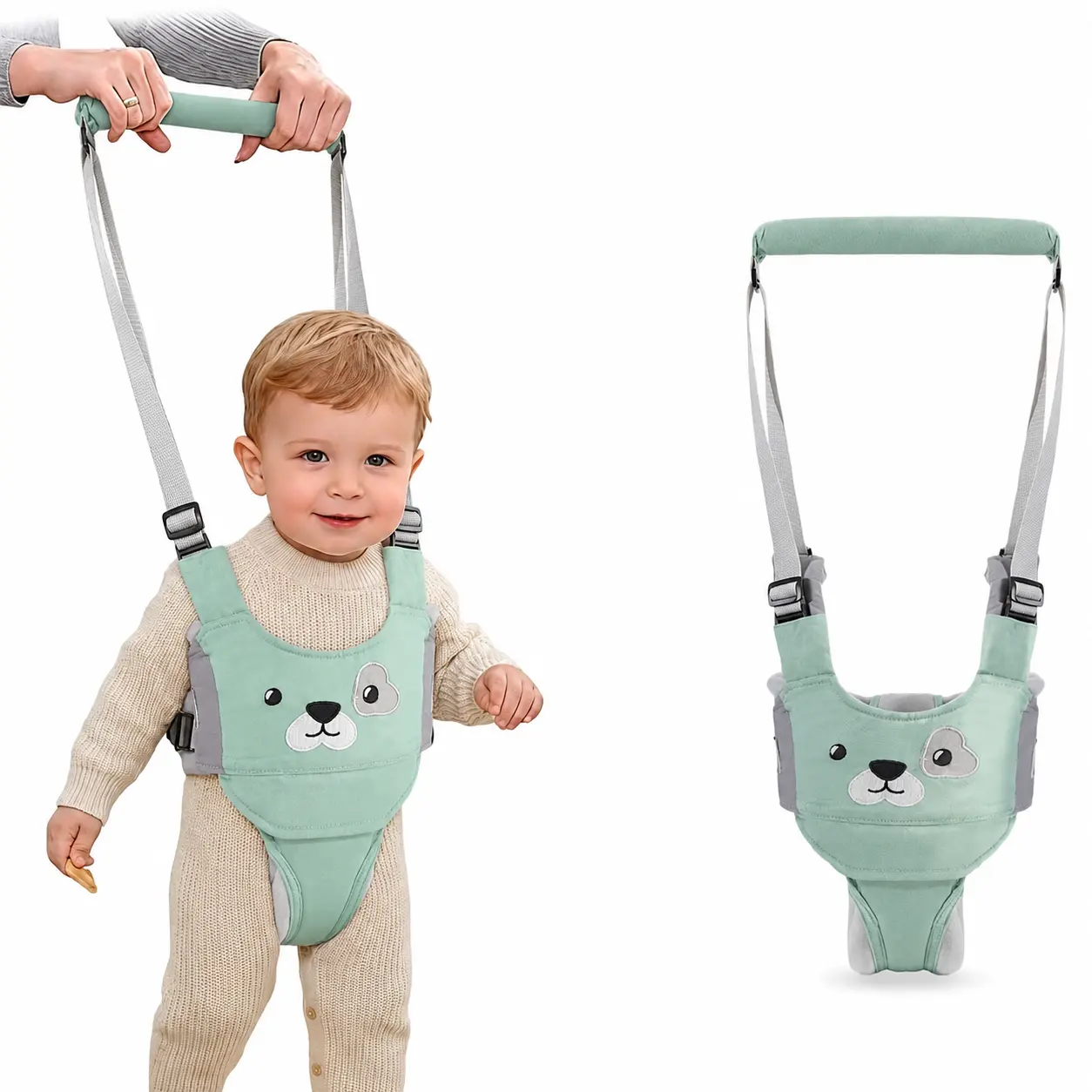 Baby Walking Harnesses Backpack, Safety Assistant Learning Walk Helper, Handheld Adjustable Wings Protective Belt