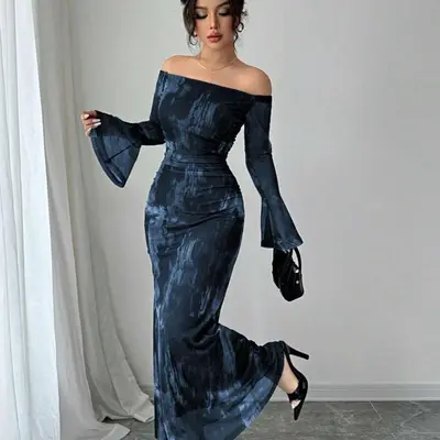 green emerald velvet dress Zapaka Women White Chiffon Mermaid Wedding Dress with Lace Long Sleeves Sweep Train Bridal Dress, White / US6