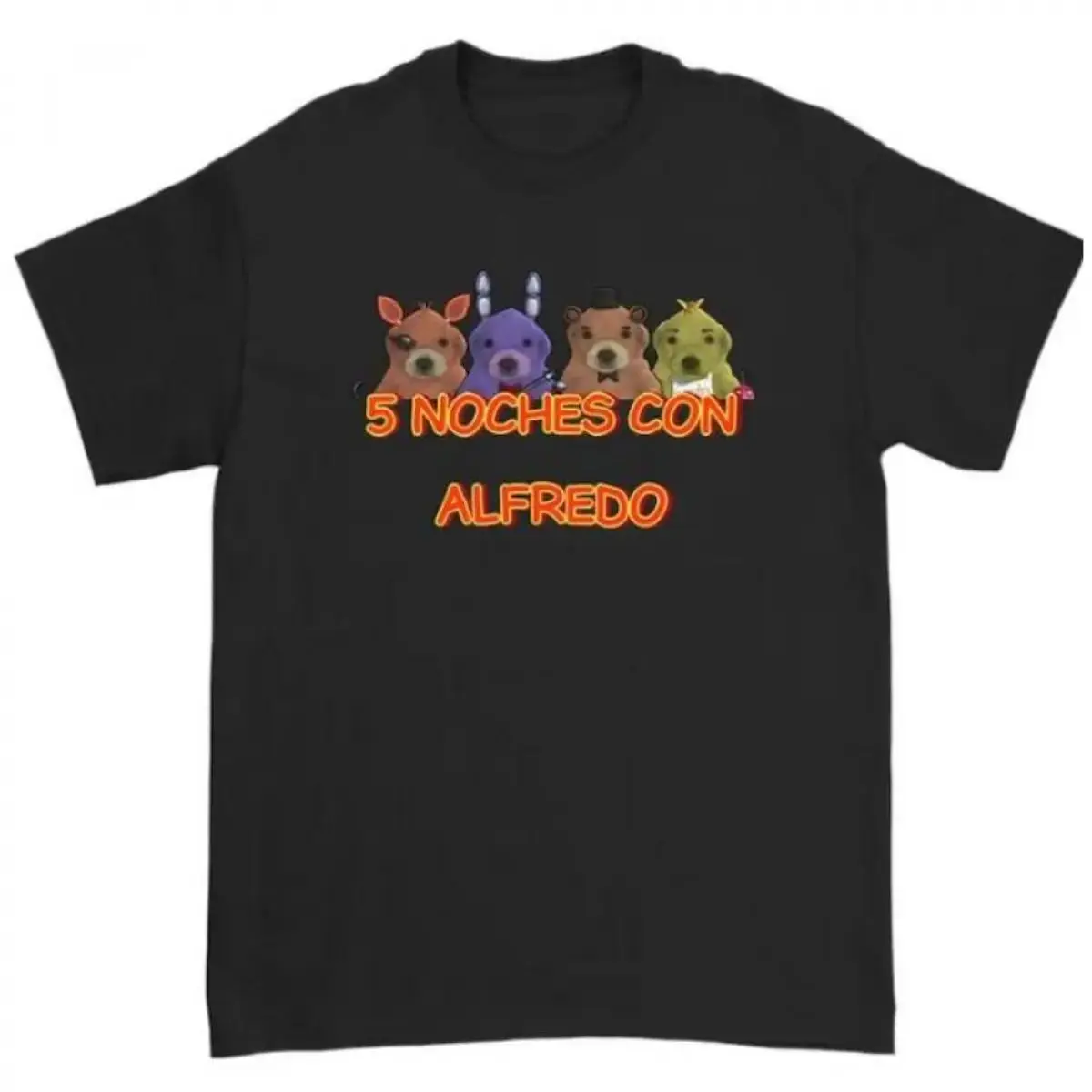 [100% Cotton] 5 Noches Con Alfredo Relaxed Fit T-Shirt - Unisex Comfy Breathable Classic Menswear Top, Medium Sport Tweed Everyday Fabric Golf Gift (C516)