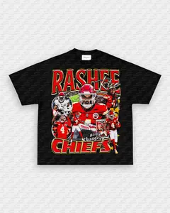 The Red And Gold Kingdom Rashee Rice Tee Shirt To Match Sneaker Hiphop Vintage 90s Graphic Football T-Shirt, Unisex Bootleg Sport T-Shirt, Cotton Shirt Clothing Gift for Him Y2K Aesthetic Hoodie Sweatshirt