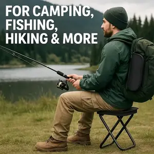 Adult Folding Camping Chair, Portable Compact Outdoor Chair, Supports Up to 440 Lbs, Durable Frame, Easy Installation & Folding, Folding Lawn Chair, Camping Folding Chairs