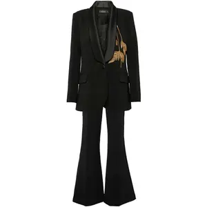 Alexies Embellished Tuxedo & Pants Set