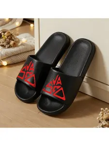 1pc Vasco Rossi Printed Plus Size Slippers, Soft Sole, College Style Slippers, Portable, Four Seasons Sandals, Multi-Functional Indoor And Outdoor Slippers, Suitable for Bedrooms, Bathrooms, Swimming Pools, And Beaches, Women Shoes