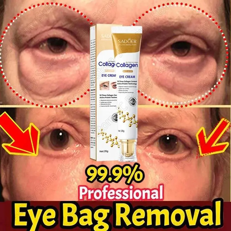 Korean Collagen Hydrating Eye Cream - Firming, Brightening, Smoothing Treatment for Bright Undereye Refreshment, Drop, Jolly, Under Eye Brightener, Hydration Boost, Puffiness Reduc