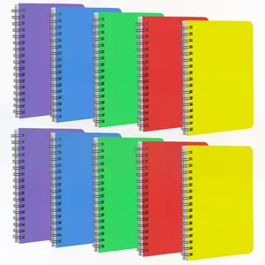 Top Bound Memo Books 4" x 6" Pocket Notebook Spiral Memo Pads For , Office, College, School, Lined College Ruled Paper, 75 Sheets Per Notebook (10 Pack) (A6)