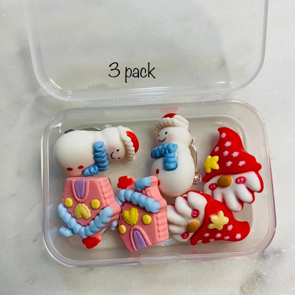 Christmas clip on earrings