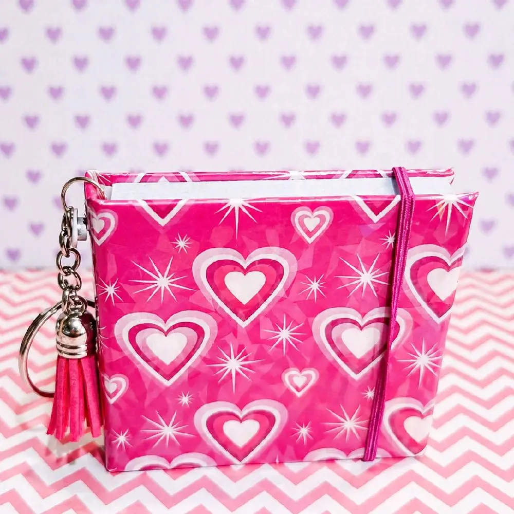 Pink Heart Sticky Note Cover