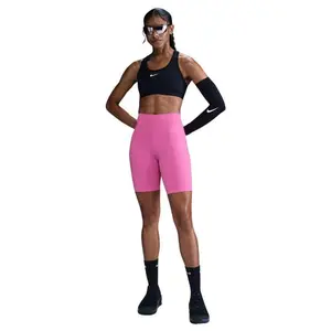 Nike One High-Waisted 8" Biker Shorts with Pockets - Women's Activewear Breathable Athletic Bottoms