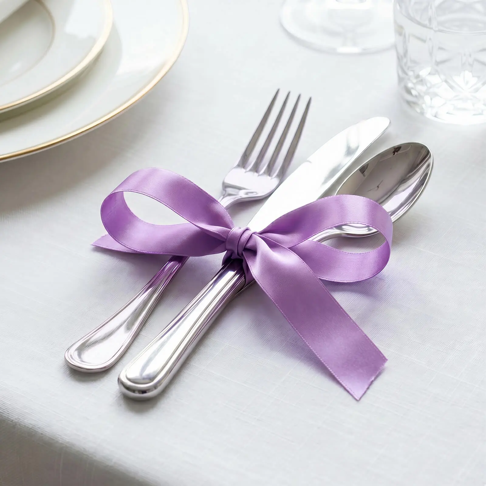 Single Face Satin Ribbon Roll Lavender Lilac 1" x 100 Yards Decorative Craft Ribbon