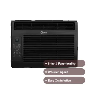Midea 5000 BTU Window Air Conditioner, 3-in-1 Ultra Quiet AC with Remote, Dehumidifier & Eco Mode, Energy Saving, Like New for Bedroom & Small Rooms