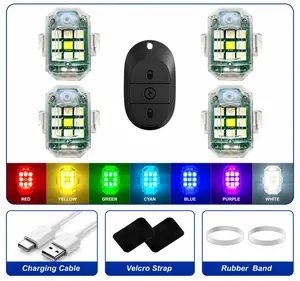 Wireless Remote Control RGB Navigation Lights for Cars, Trucks, Motorcycles & Drones – Magnetic, Waterproof, USB Rechargeable Safety & Strobe LED Lights for Night Driving & Off-Road Adventure