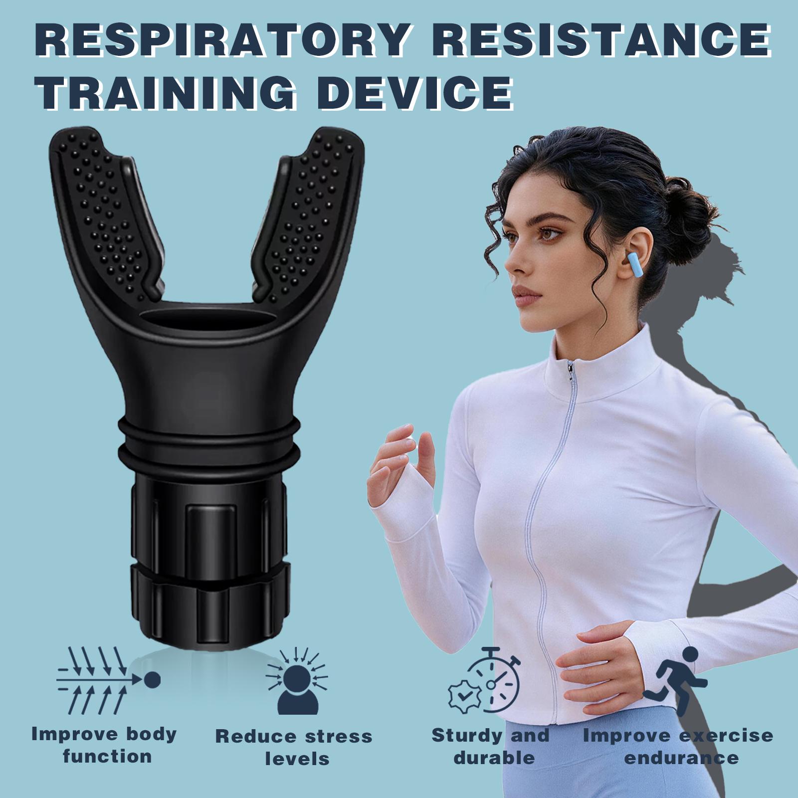 Portable breathing exercise device for lungs, Breathing trainer with Resistance Adjustable, Lung Trainer with excellent quality silicone, Improve Breathing Capacity and Endurance,Easy to Clean and Use,Father's Day Gift
