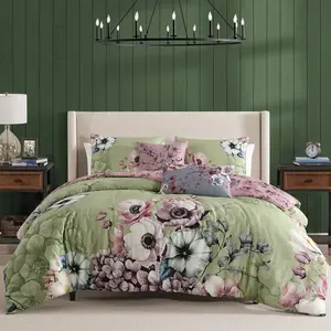 Bebejan Lilac Cascade 5 Piece Reversible Comforter Set