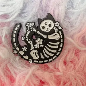 Matte Skelecat Pin