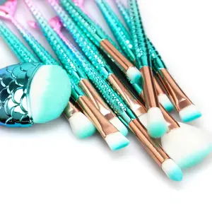 11Pcs Cute Makeup Brushes Set for Girl, Foundation Eyebrow Eyeliner Blush Cosmetic Concealer Brushes, Makeup Set for Teens Christmas/Birthday Gift Ideas Stocking Stuffers for Girls Make Up Tool Set