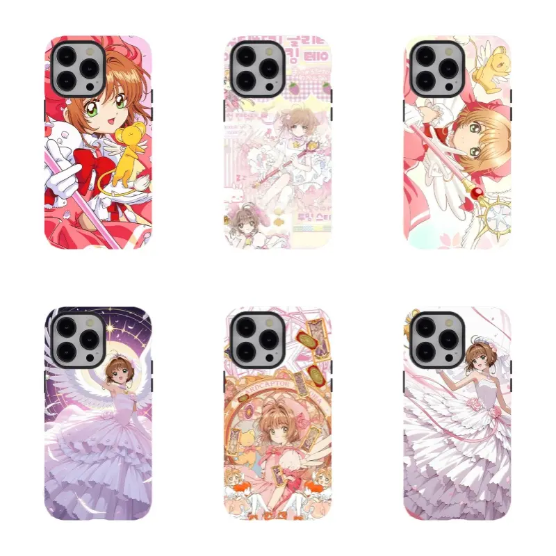 Cardcaptor Sakura Aesthetic Custom Wireless Shockproof Smartphone Casing - Polycarbonate Anime Full-Protection Handheld Cellphone Case with Resistance, Mobile Accessory for iPhone 17/16/15/14/13/12/11 Pro Max Plus & Samsung Phones, Thoughtful Gift