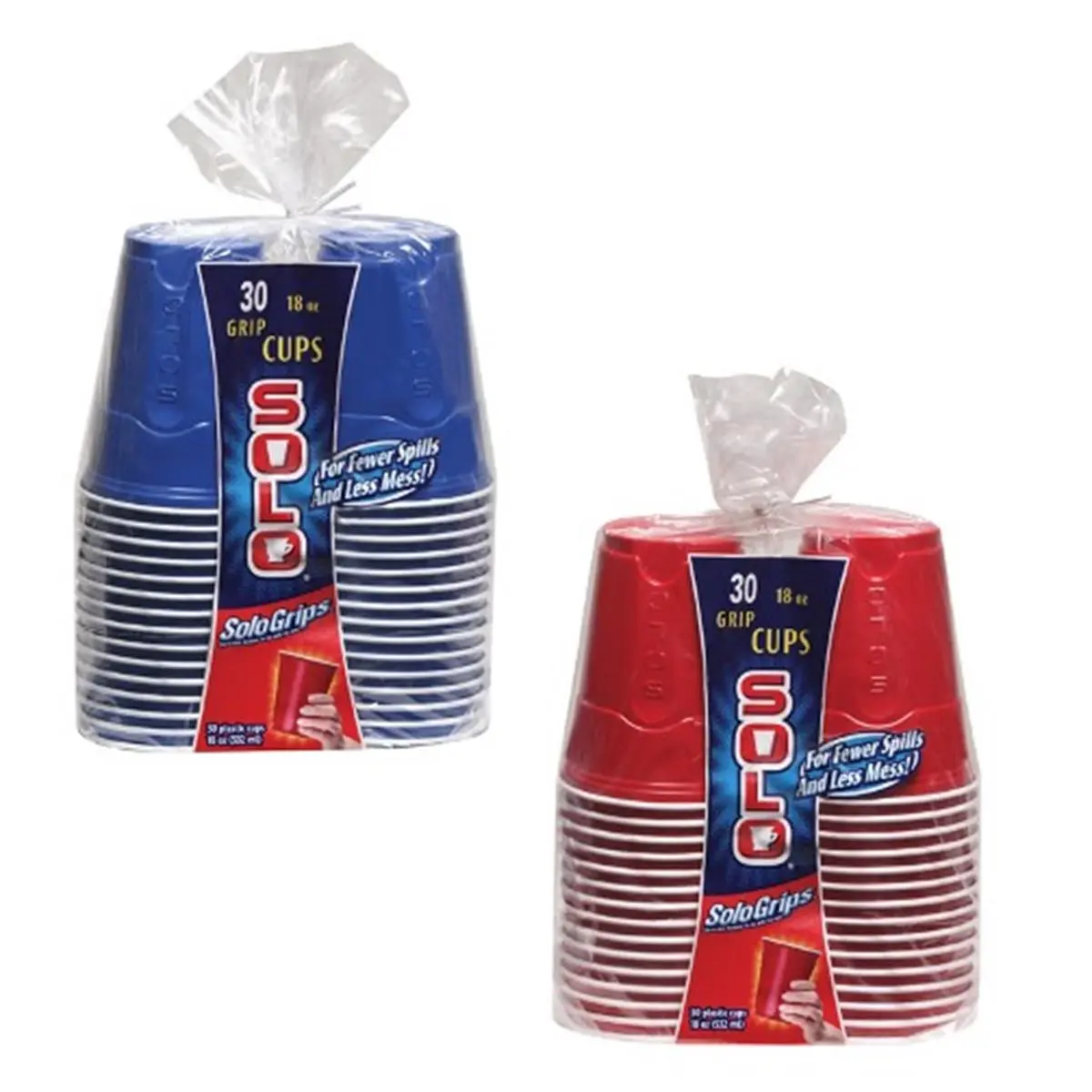 SOLO 18oz Disposable Plastic Cups - Grip-Secure, Unique-Shape SQ1830 Assorted Plastic Dessert Cups with Less Spills for Home, Festive Supplies, Disposable Cups
