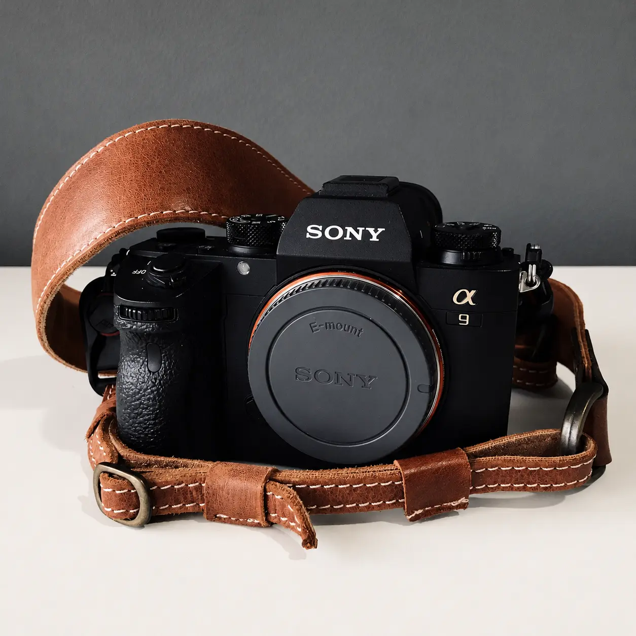MegaGear Sierra Durable Genuine Full-Grain Leather Digital Camera Strap - Vintage, Hand-Stitched, Adjustable 39-47 in Shoulder & Neck Strap for SLR, DSLR & Mirrorless Cameras