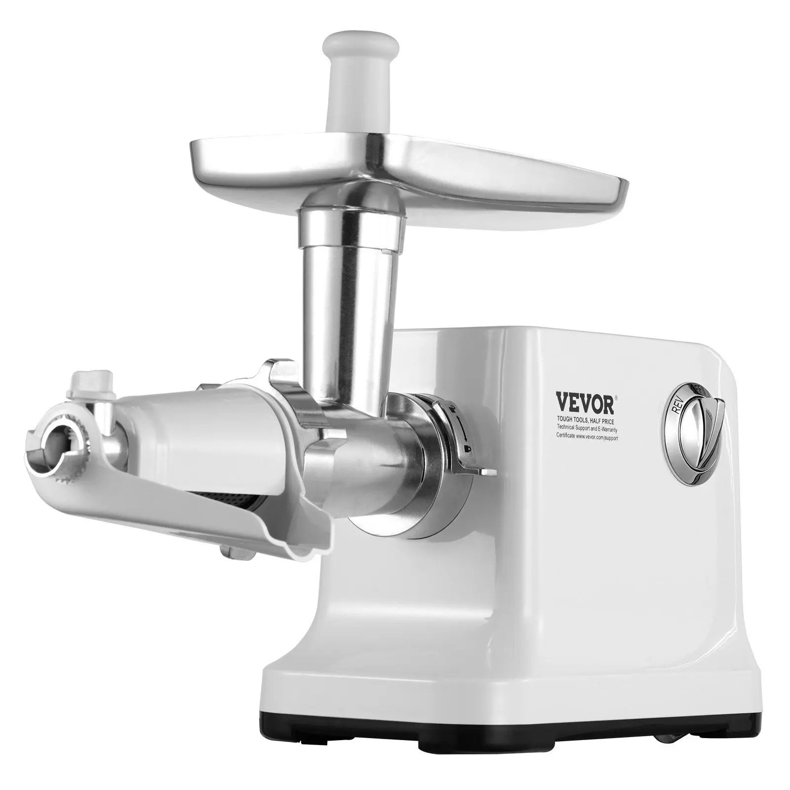 VEVOR 700W Electric Tomato Strainer, 5.5 LBS/Min Tomato Sauce Maker Machine with Sausage Stuffer, Safer & Less Noisy, No Laborious Squeezing, Prevents Clogging for DIY Healthy Food Enthusiasts Home Use, Safer And Less Noisy, Pure Copper Motor