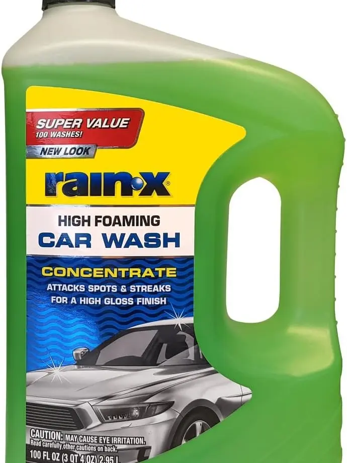 Rain-X 620191 High-Foaming Concentrated Car Wash - 100 fl oz, Safely Lifts Dirt, Grime and Residues for Superior Cleaning Performance