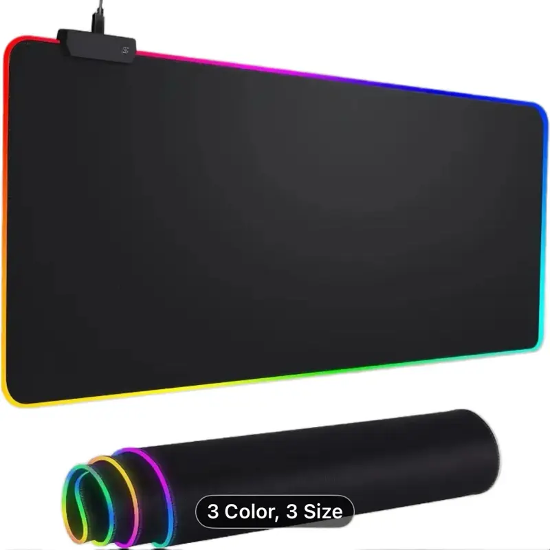 Mouse Pad Gaming Large Mouse Pads for Keyboard and Mouse Extended RGB Mouse Mat, 12 Lighting Modes, Waterproof, Non-Slip Rubber Base XXL Mousepads for Desk Computer PC Laptop-31.5 X 12inches