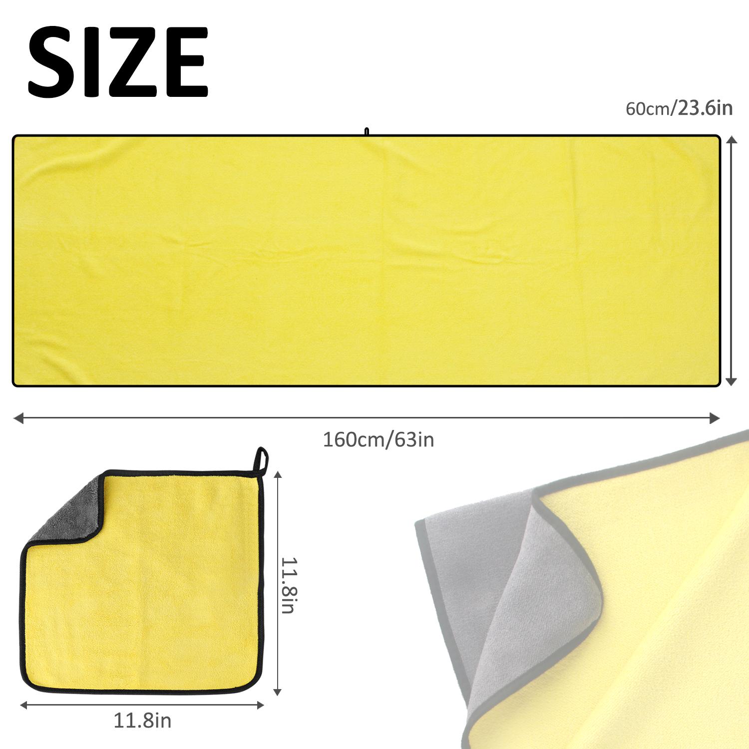 Microfiber Car Towels: Ultra-Absorbent, Lint & Scratch Free Detailing Cloths for Auto & Home Cleaning.