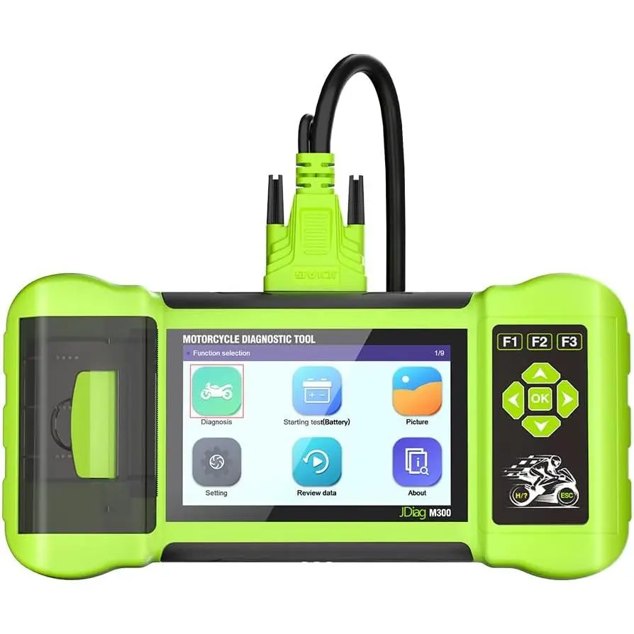 M300 Professional Motorcycle Diagnostic Instrument, Battery Tester,Support Software Upgrade and Printing,All System Diagnostic Fault Code Reader