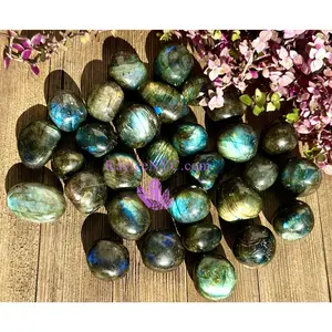 Wholesale Lot 2 Lbs Natural Labradorite Tumble Healing Energy Nice Quality
