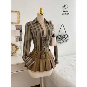 Women's Vintage Striped Shirt, Autumn