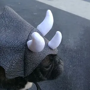 2-Pack Dog Halloween Costume Hat - Funny French Bulldog Cosplay Cap with Pointy Nose & Big Eyes - Ideal Durable Polyester Pet Headwear for Holiday Party & Photography - Perfect Pet Lovers Gift
