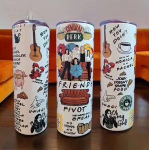Central Perk Friends 20oz Skinny Tumbler, Monica, Rachel, Pivot, Lobster, 20oz Tumber, Friends Gifts 20 oz Skinny Stainless Steel Tumbler
