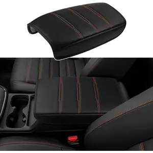 Compatible with Honda CR-V Accessories 2025 2024 2023 Car Center Console Organizer Cover Armrest Cover Armrest Box Protector -Orange Stitches