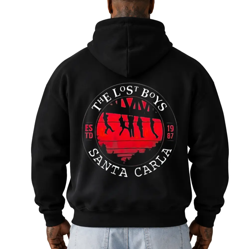 Men's The Lost Boys Movie Vampire Halloween Hoodie - Unisex Fashion Loose Long Sleeve T-Shirt, Comfortable Basic Fabric Fit, Chicano-Inspired Street Style Mexican Streetwear Tops