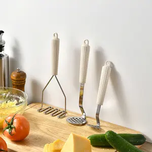 Stainless Steel Potato Masher with Handle, Wave Shape Kitchen Tool, Perfect for Mashing Potatoes and Vegetables, Model Xinghao, Kitchen Gadgets