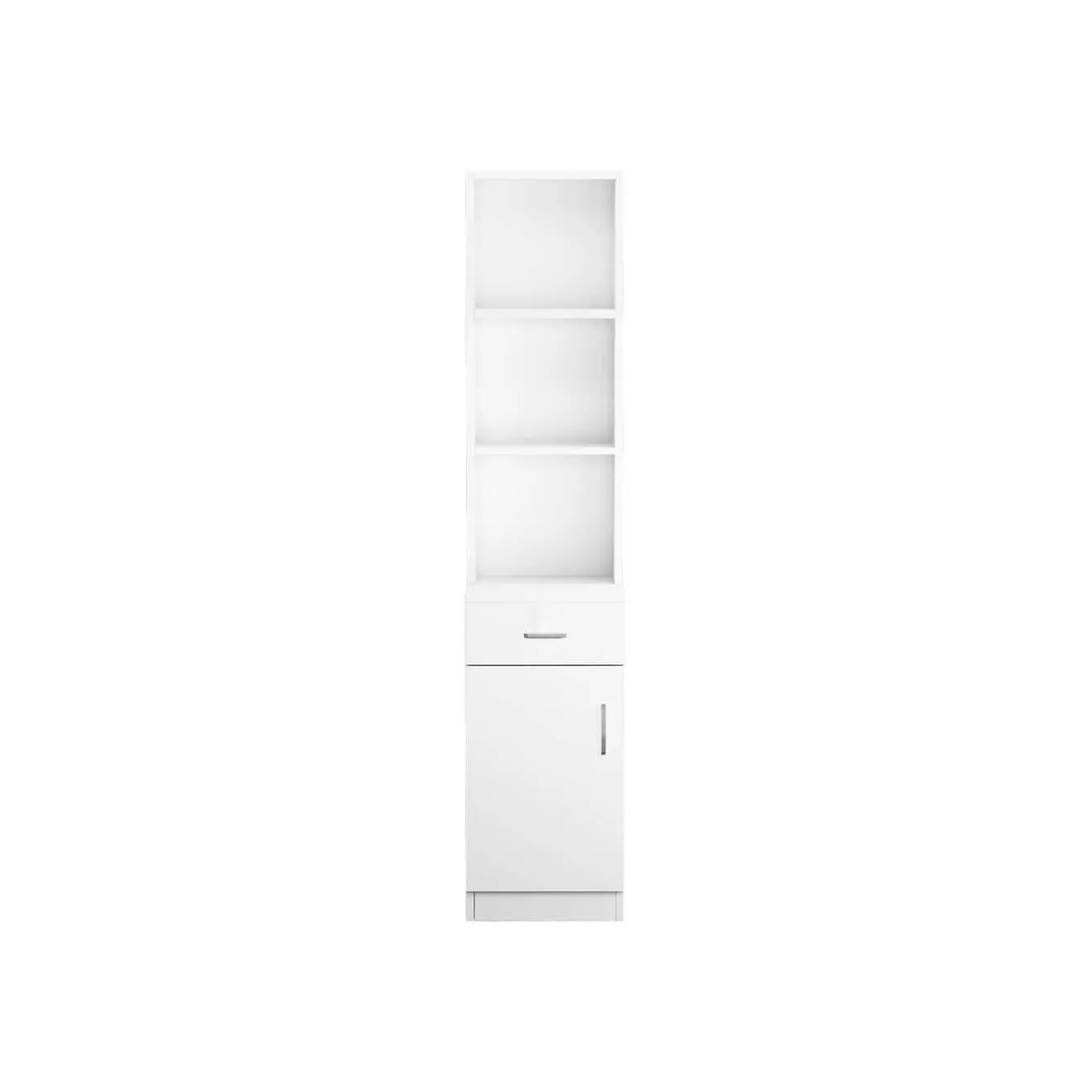 High quality  Drawer 1 Door Standing 5 Compartments MDF Barber Cabinet White Room Organizer Storage