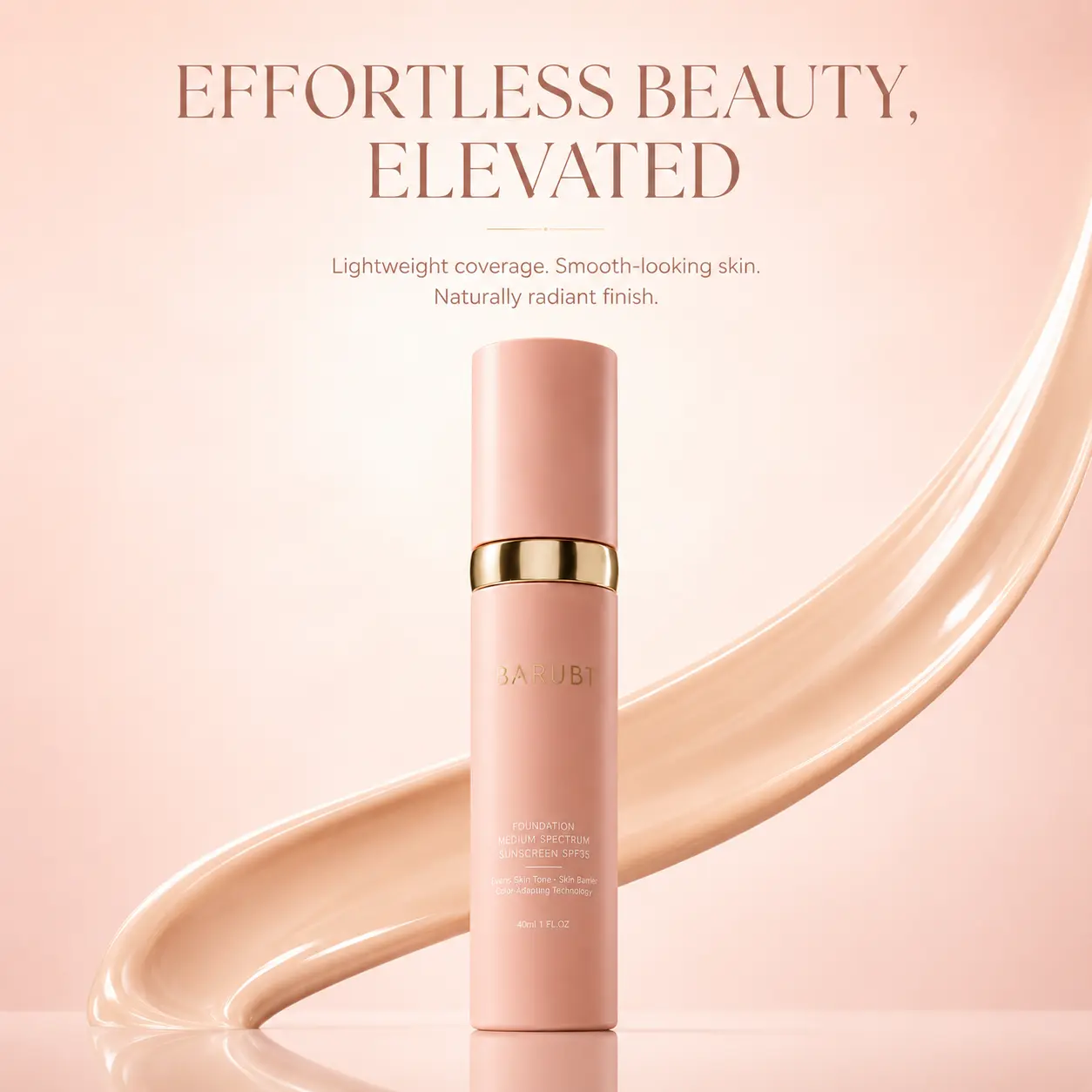 Effortless Glow with BARUBT Microbe Liquid Foundation – Full Coverage,, Stays Put Without Fading or Settling into Lines