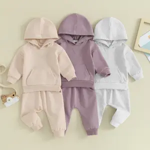 Infant Toddler Baby Boy Girl Fall Winter Clothes Set Hooded Sweatshirt Tops Trousers Pants Outfits Tracksuit