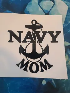 Navy Mom 5x5 Vinyl Decal