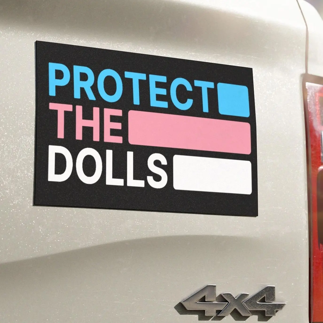 Protect The Dolls Transgender LGBT Car Magnet , Gay Pride Sticker, Pride Month Sticker