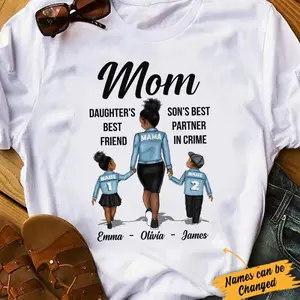 Personalized BWA Mom Daughter Son T Shirt AG71 81O34 Womenswear Clothing